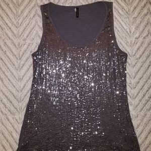 Grey sequins Maurices tank top!